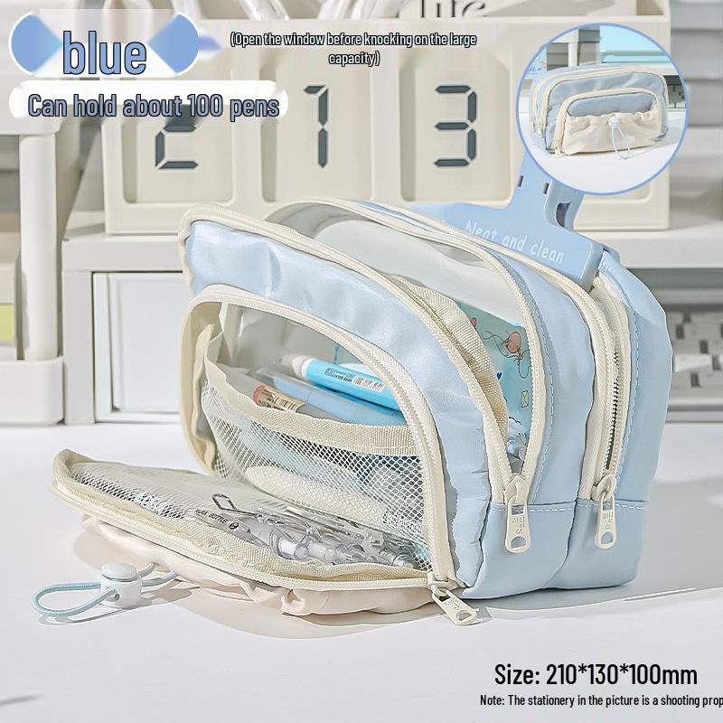 Large Capacity Simple Pencil Case - Ideal for Middle and High School Students, Stylish Stationery Bag