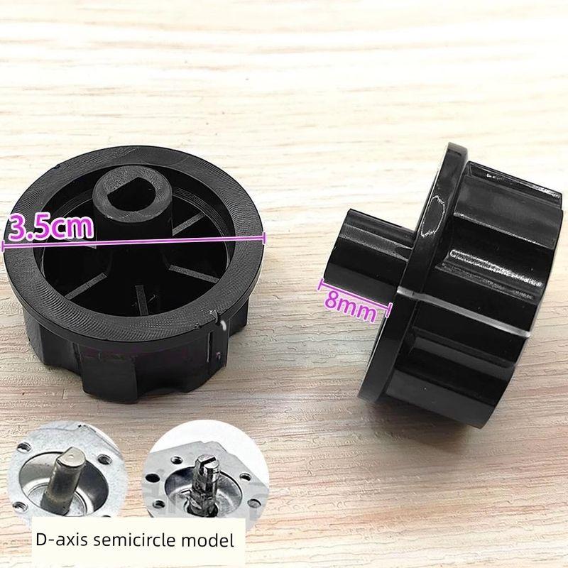 Universal Rotary Knob for Air Fryers, Compatible with Yamamoto, Joyoung, and Little Bear Models, with Timer and Semi-Circular Shaft Switch, Affordable 5 Semi-Circular Shaft Knobs