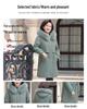 Mom's Mid-Length Autumn Winter Down Cotton Coat - New Style Plus Velvet for Middle-Aged & Elderly Women