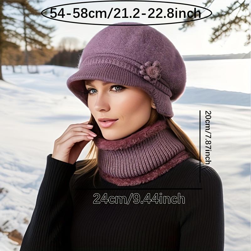 Vidutinio amžiaus ir pagyvenusios moterys Žieminė šilta ausų apsauga Kepurė su ausinėmis, Apsauginė nuo vėjo kepurė močiutei