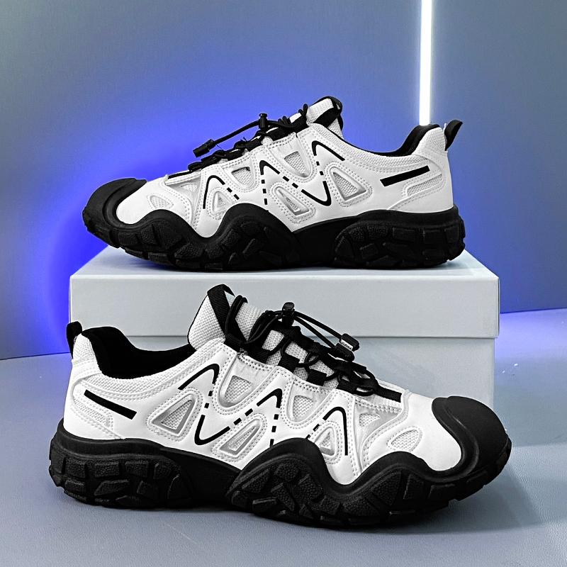 Mens Walking Shoes Leather Soft Comfortable Flat Sports Shoes Outdoor Sports Hiking and Camping Sneakers for Men