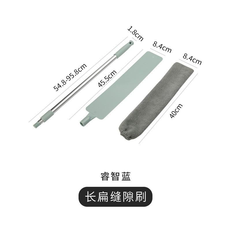 Extendable Long Handle Dust Duster Home Use Flat Head Microfiber Cleaning Tool Bed Under Furniture Gap Hard-to-Reach