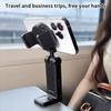 Multifunctional Magnetic Clip-On Cell Phone Holder Adjustable Selfie Holding Airplane Phone Stand Foldable Travel Desk Support