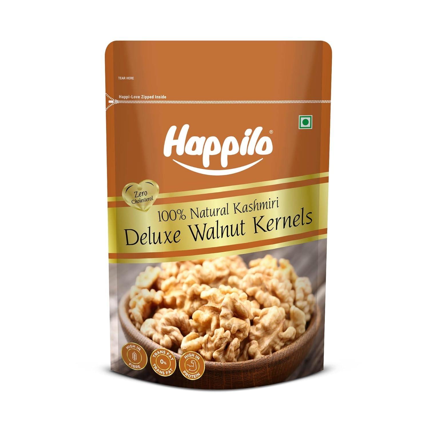 Грецкий орех (200 г), 100% Natural Kashmiri Deluxe Walnut Kernels,  Happilo