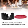 Silicone Coaster Thickened Anti Slip Non Stick Drink Coaster with Holder for Hot Cold Drinks Silicone Drink Coaster