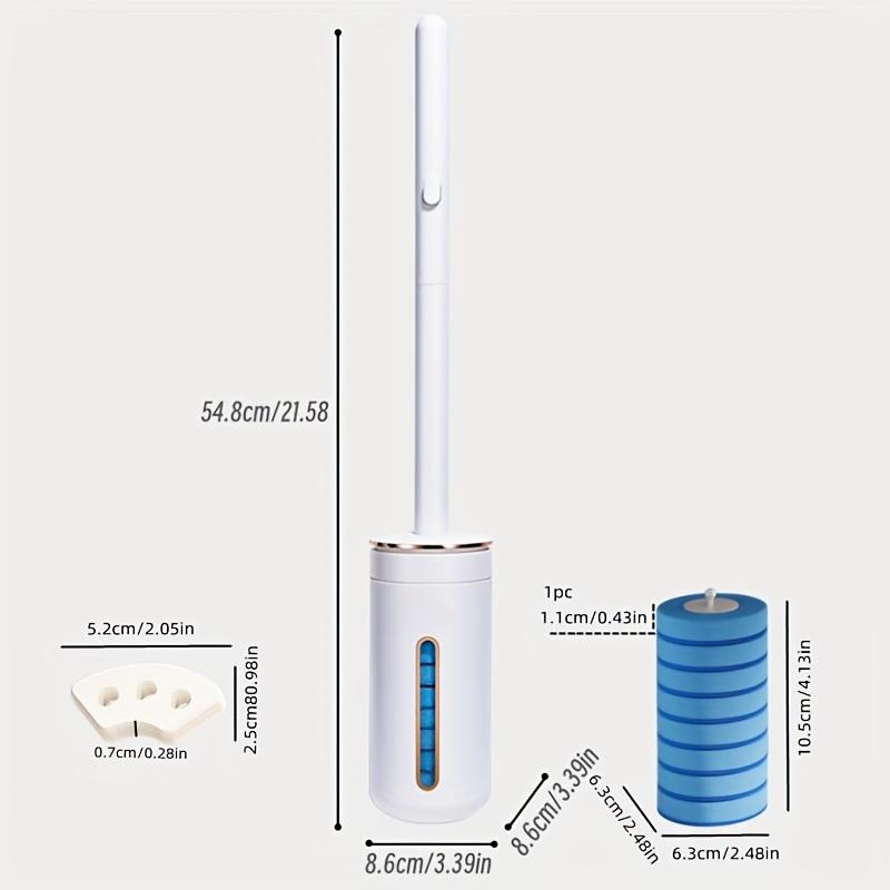 Toilet Brush and Bracket Set, Disposable Cleaning Brush Head, Wall Mounted Toilet Brush Set, with Fragrance, Bathroom Cleaning Tools