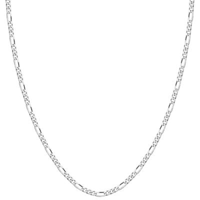 [Shinjuku Gin No Kura] Silver 925 Figaro Chain, Approx. 1.7mm Wide, 40-60cm (50cm) Long, Chain Necklace for Men and Women, Simple, Chain Only