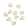 10Pcs Metal Enamel English Letters Charms Pendant For DIY Jewelry Making Necklace Bracelet Accessories