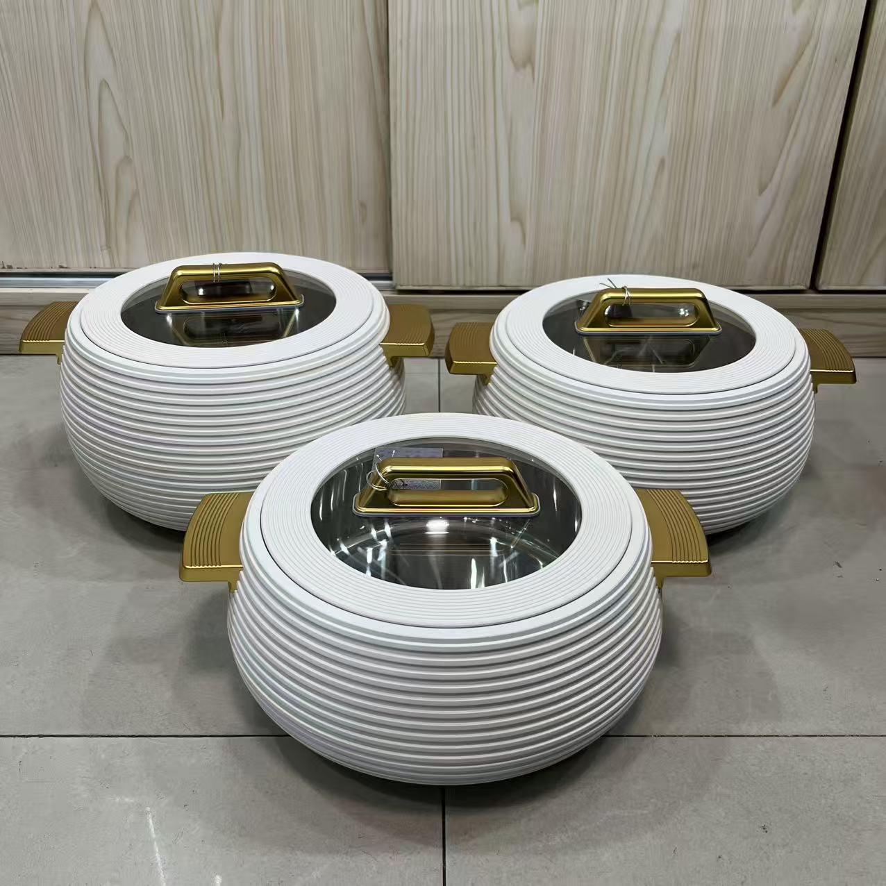 Insulated Lunch Box Set: 3-Piece Food Warmer Containers (3L, 4L, 5L) 3L