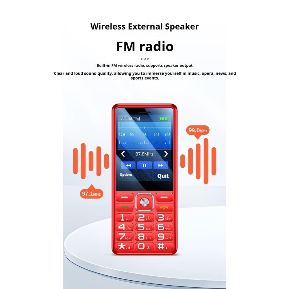 To Cool 4G Full Netcom The Elderly Mobile Phone Button Elderly Machine Long Standby Loud Sound