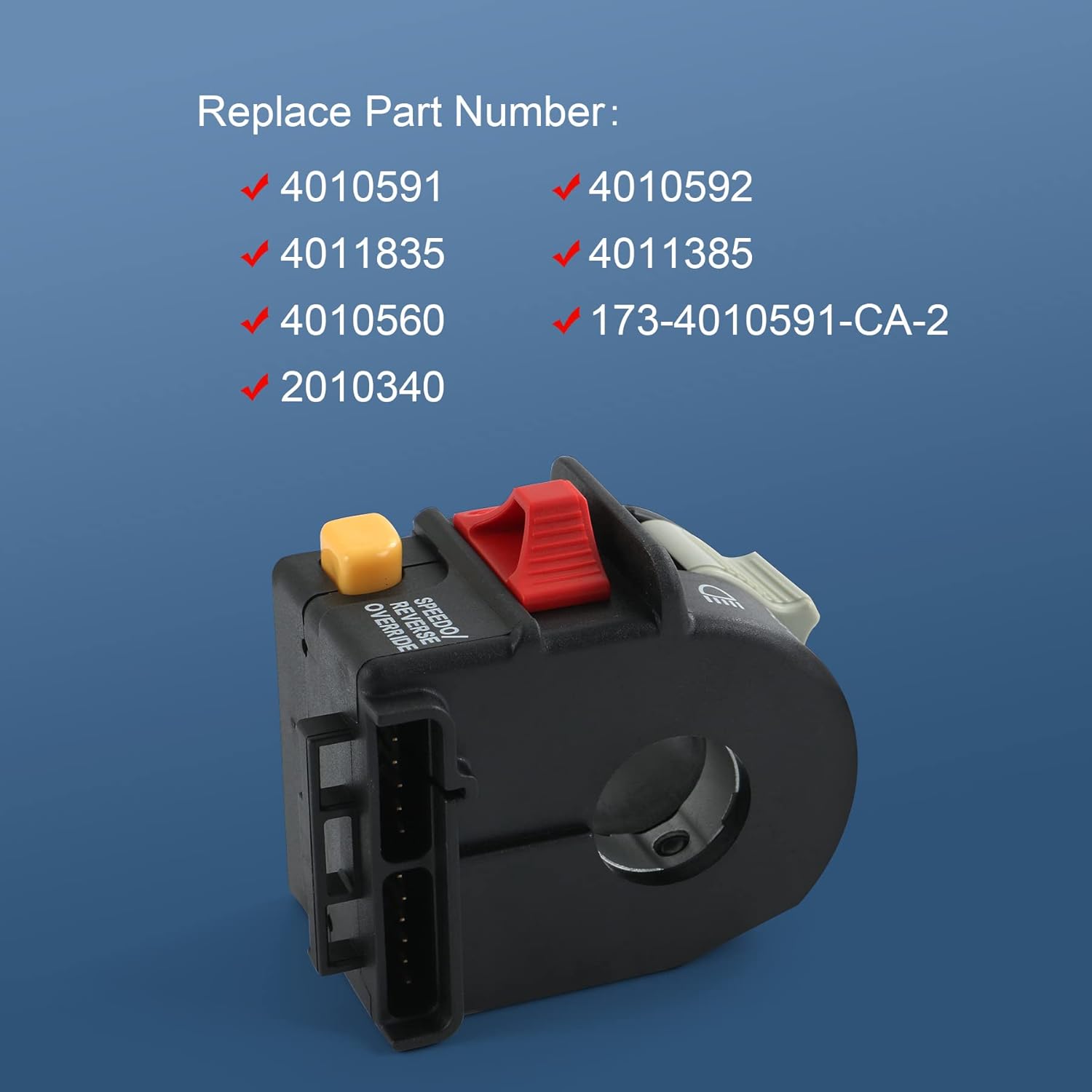 

CARMOCAR Left Hand Hi Lo On Off Kill Key Start Switch 4011835 Replacement for 06-14 Polaris Sportsman 400 500 700 800