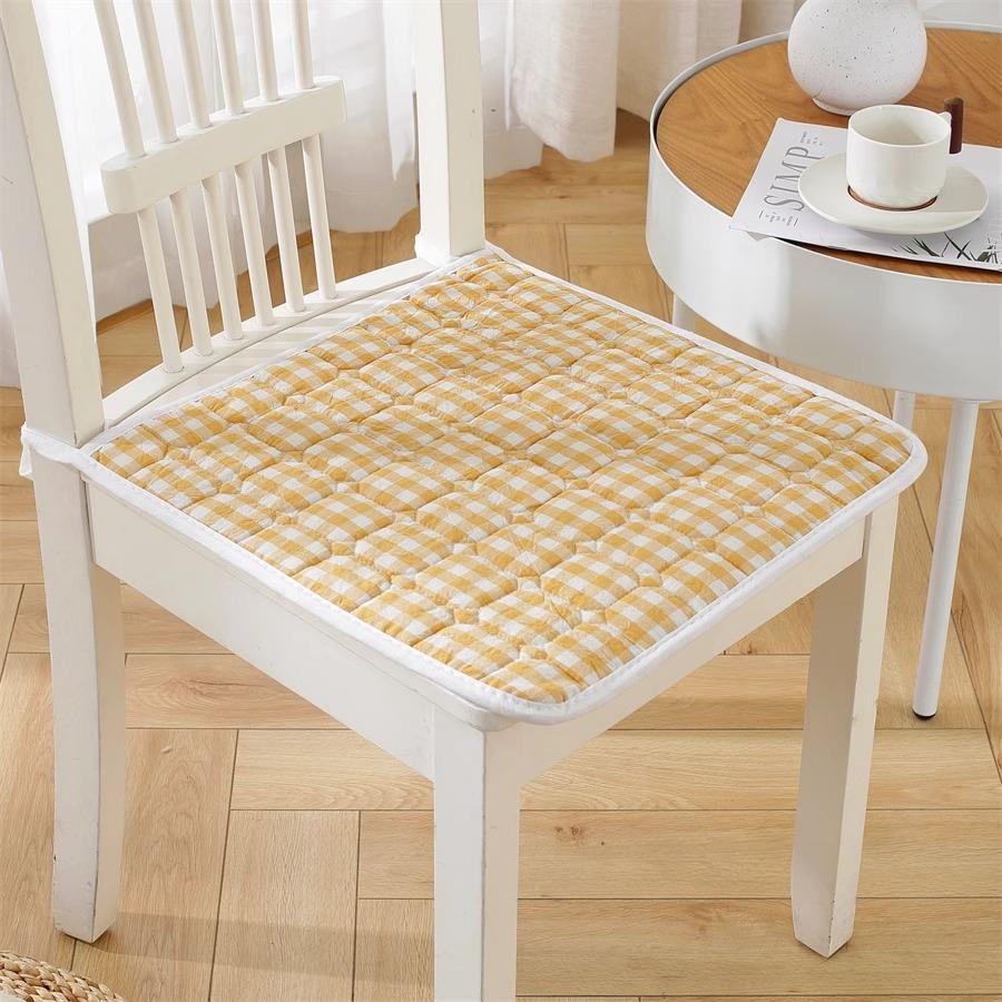 Cotton Chair Cushion Breathable Office Chair Pad Simple Dining Chair Cushion All Season Use