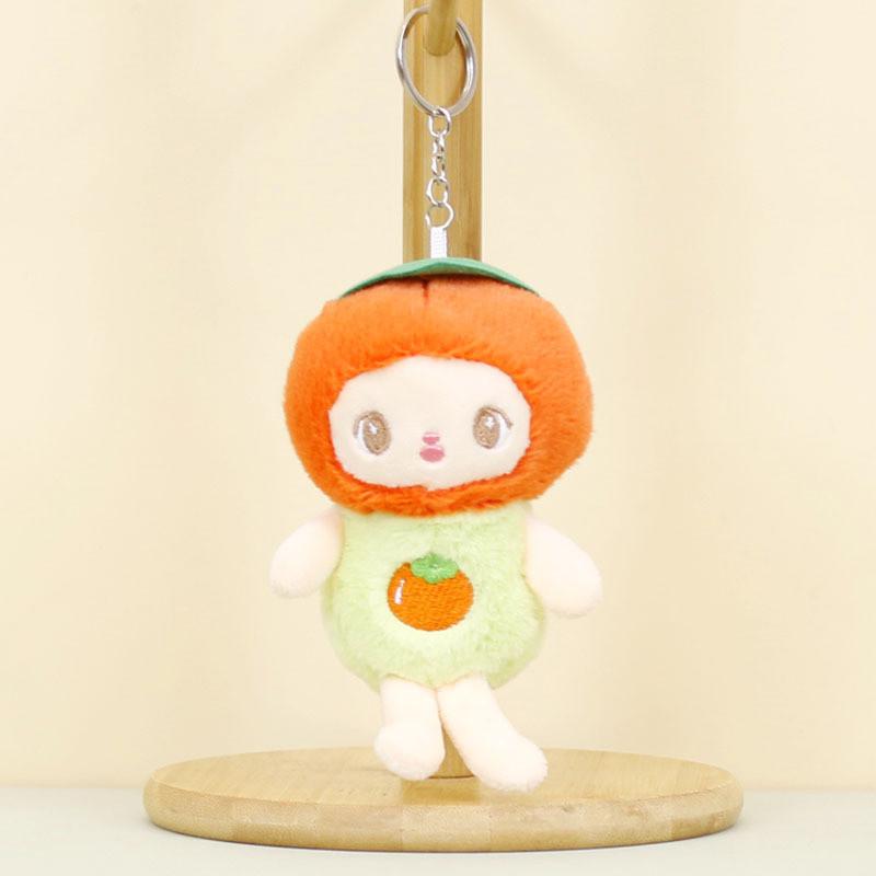 Adorable Fruit Plush Keychain Soft Pp Cotton Stuffed Peach Toy For Girls Bags