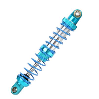 RC Shock Damper Shock Absorber 100mm Metal Shock Absorber Set of 4 with Spare Spring for SCX10D90 110 RC Crawler, 15mm Diameter, 3mm Opening