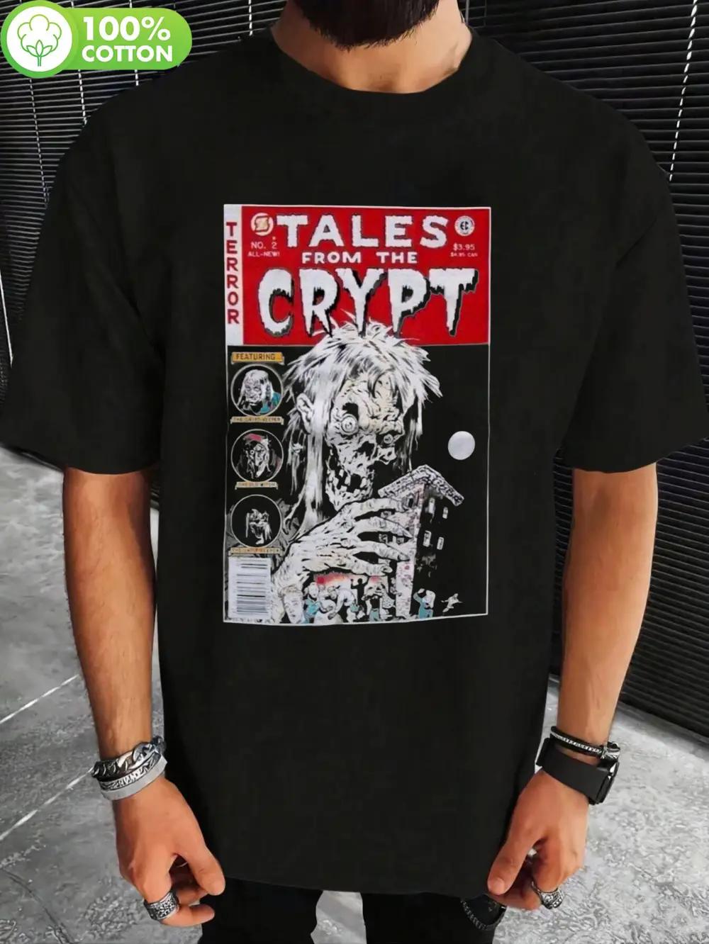 

PLUS SIZE EC Comics Tales from the Cellar Vintage Horror Graphic T-shirt - Unisex Relaxed Fit 100% Cotton Tee XXXXL