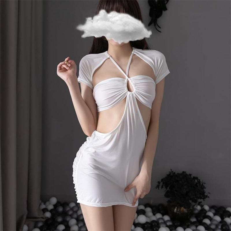 Leaky P Erotic Underwear Sexy Nightclub Hip Wrap Passion Hollow Perspective Women's Suit Uniform Seduction Clothes Pajamas