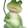 Weather Resistant Frogs Garden Statue With Umbrella Resin Statue Decoration For Yard Aquariums Landscape Props