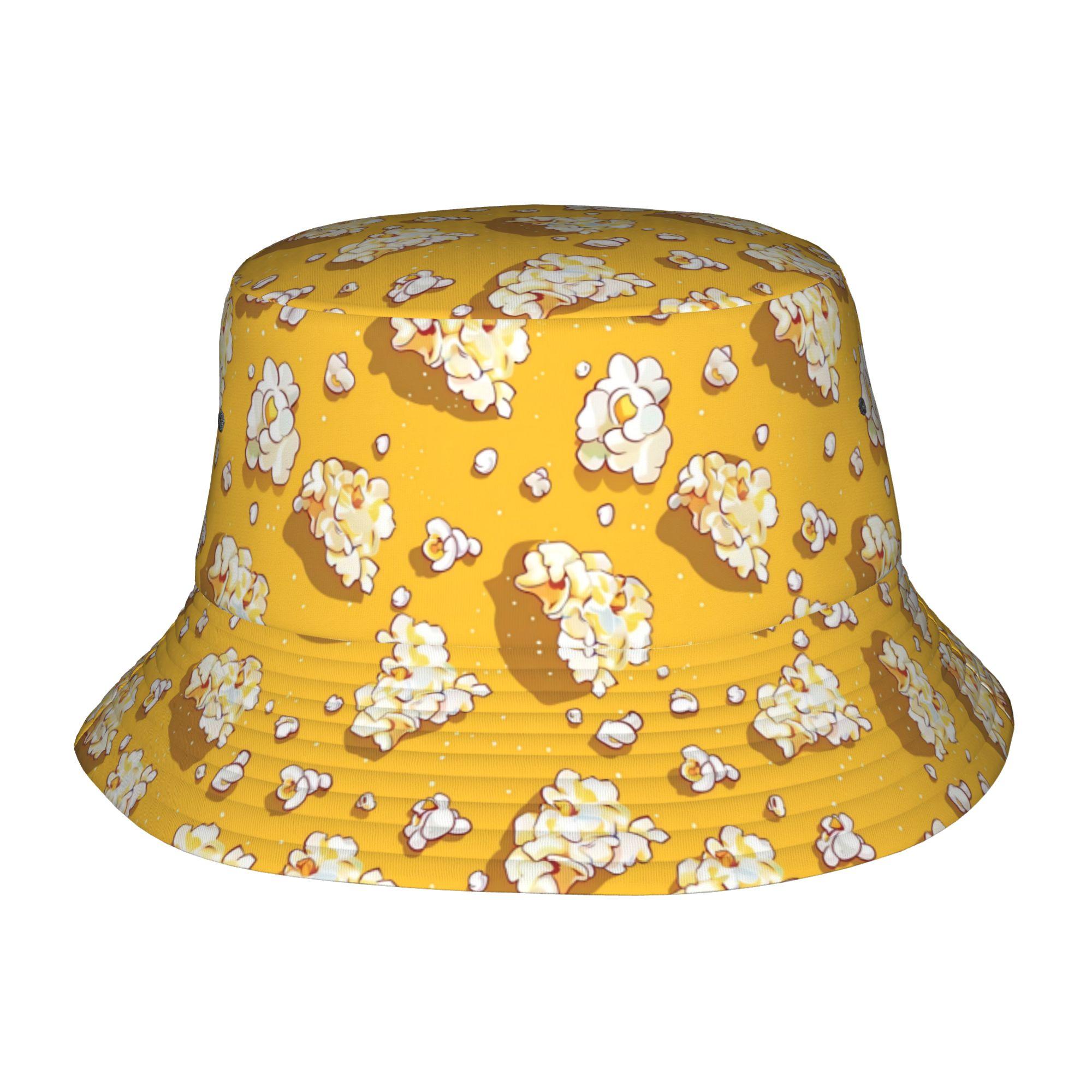 

1pc Popcorn Shower Celebration Fully Printed Fisherman Hat Unisex Outdoor Sun Hat Sun Hat Fashionable One Size