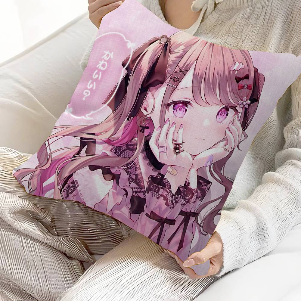 Jirai Kei Fashion Beautiful Girl Pillow Gift Home Office Decoration Pillow Bedroom Sofa Car Cushion CoverPillow Case