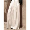 Solid Color High Waisted Drape Leg Pants Pure Color High Waist Drooping Swing Pants Female