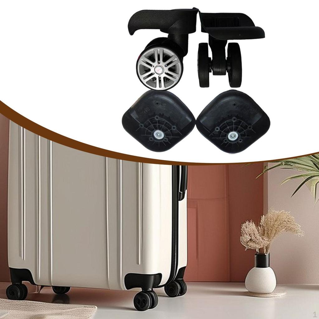 2 Pieces Luggage Suitcase Wheels Replacement Easy Installation Travel Trunk Repair