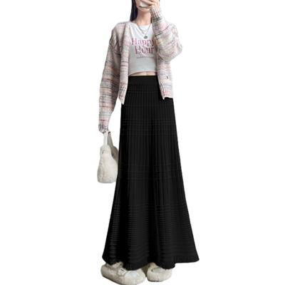 NONELECEDOLE Knit Mermaid Skirt with Elastic Suitable for Plus for Everyday and Spring Women's Skirt, A-Line, Fringe, High-Waisted Waist, Office,