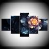 Canvas Painting Fantasy flowers 5 Pieces Wall Art Painting Modular Wallpapers Poster Print for living room Home Decor
