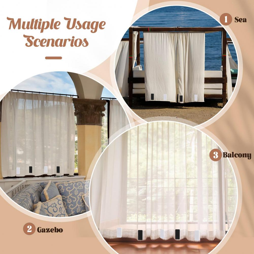 Outdoor Curtain Weights Magnetic Drapery Weights No Sewing Waterproof Curtain Weights for Home Shower Liner Flags Tablecloth