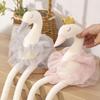Tulle Skirt Swan Plush Toy Sitting Long Legged Swan Plushie Stuffed