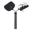 Mini Zip Wristlet Wallet Water Resistant Detachable Fashionable Dual Pouch Coin Purse Keychain for Cards Cash Coin Keys Cosmetics Cows Black White