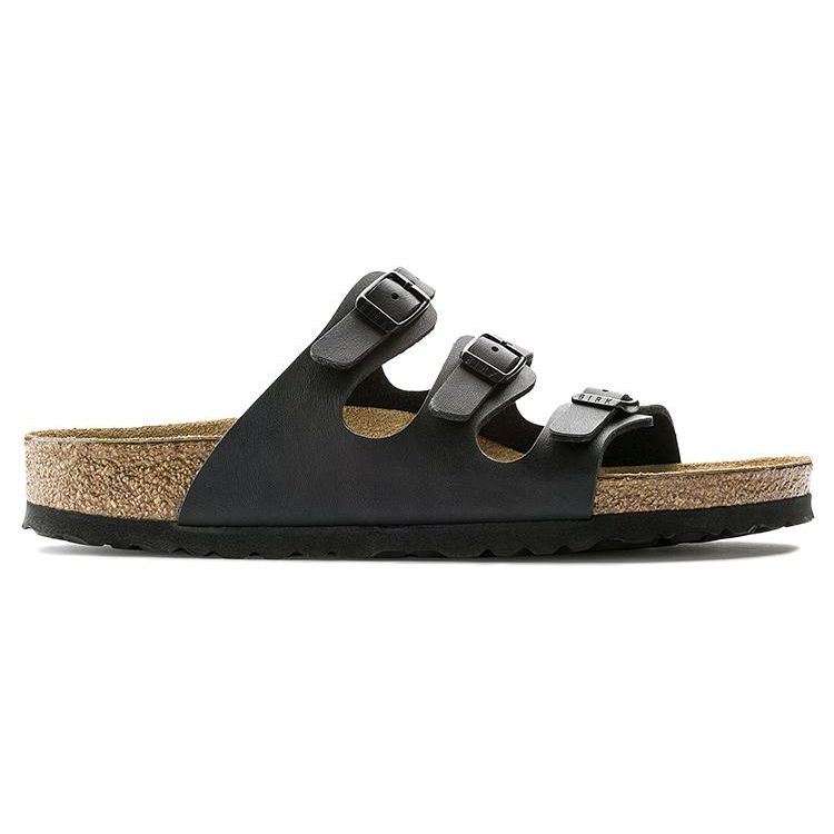 Birkenstock Leather Comfortable Trendy Slide Sandals Unisex Sandals Black 0053013