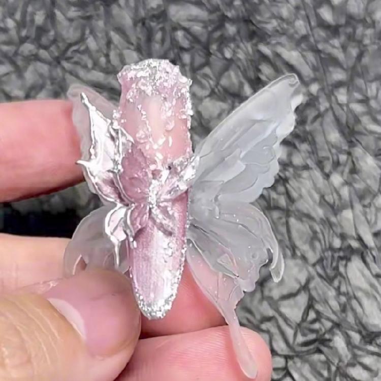 Portable Butterfly Shaped Silicone Mold For Professional Nail Artists And Jewelry Makers Anti Tear Material