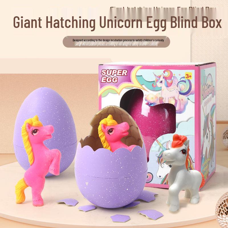

XL Giant Unicorn Hatch Egg: Creative Water-Expanding Educational Toy Surprise Box for Kids