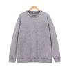 Herren Übergroßes Gewaschenes Baumwoll Rundhals Sweatshirt Lockere Passform Streetwear Herbst Winter Lässiges Oberteil