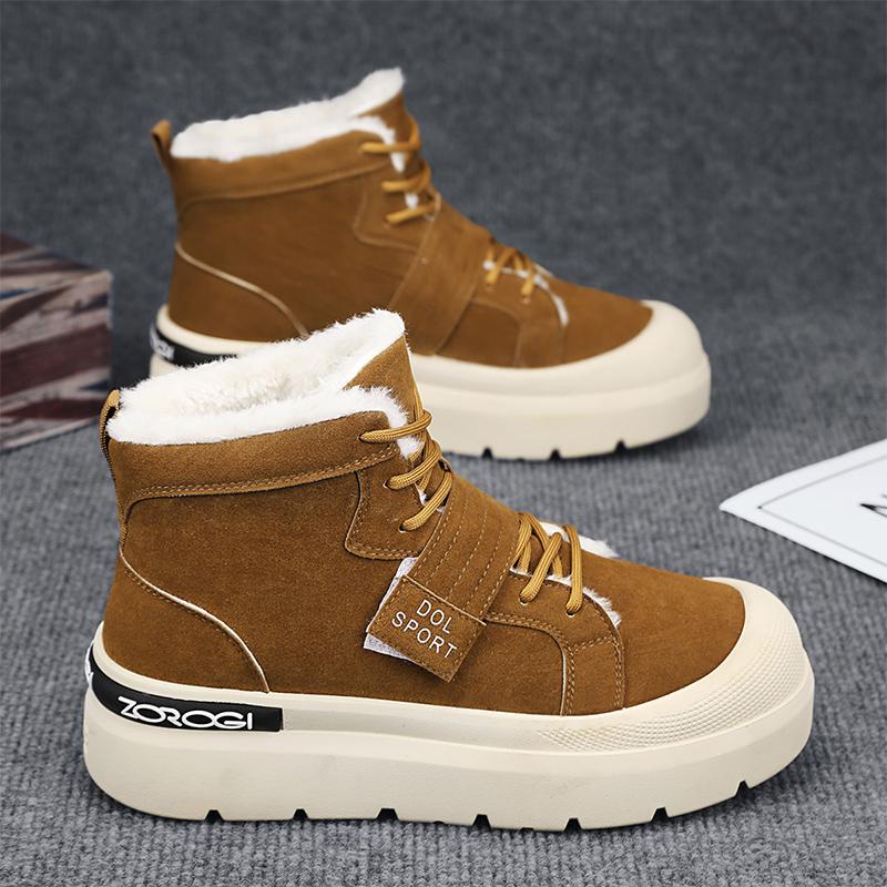 Winter Boots for Men Warm Fur Men's Sneakers Soft and Comfortable Sports and Leisure Wear-resistant Non-Slip New Ankle Boots