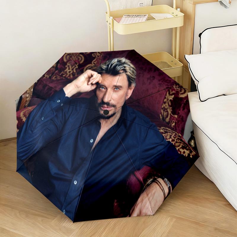 French legendary rock singer and actor Johnny Hallyday umbrella is suitable for all seasons, including home travel and outdoor activities Y4