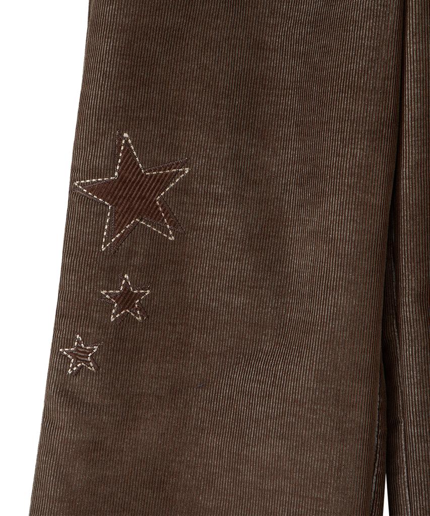 Dandel Dd Star Applique Corduroy Pants (Brown)