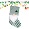 1pc Green Knitted Christmas Stockings, Dwarf Pattern Festive Candy Bags for Toys Treats, Mantle Door Wall Tree Holiday Decor