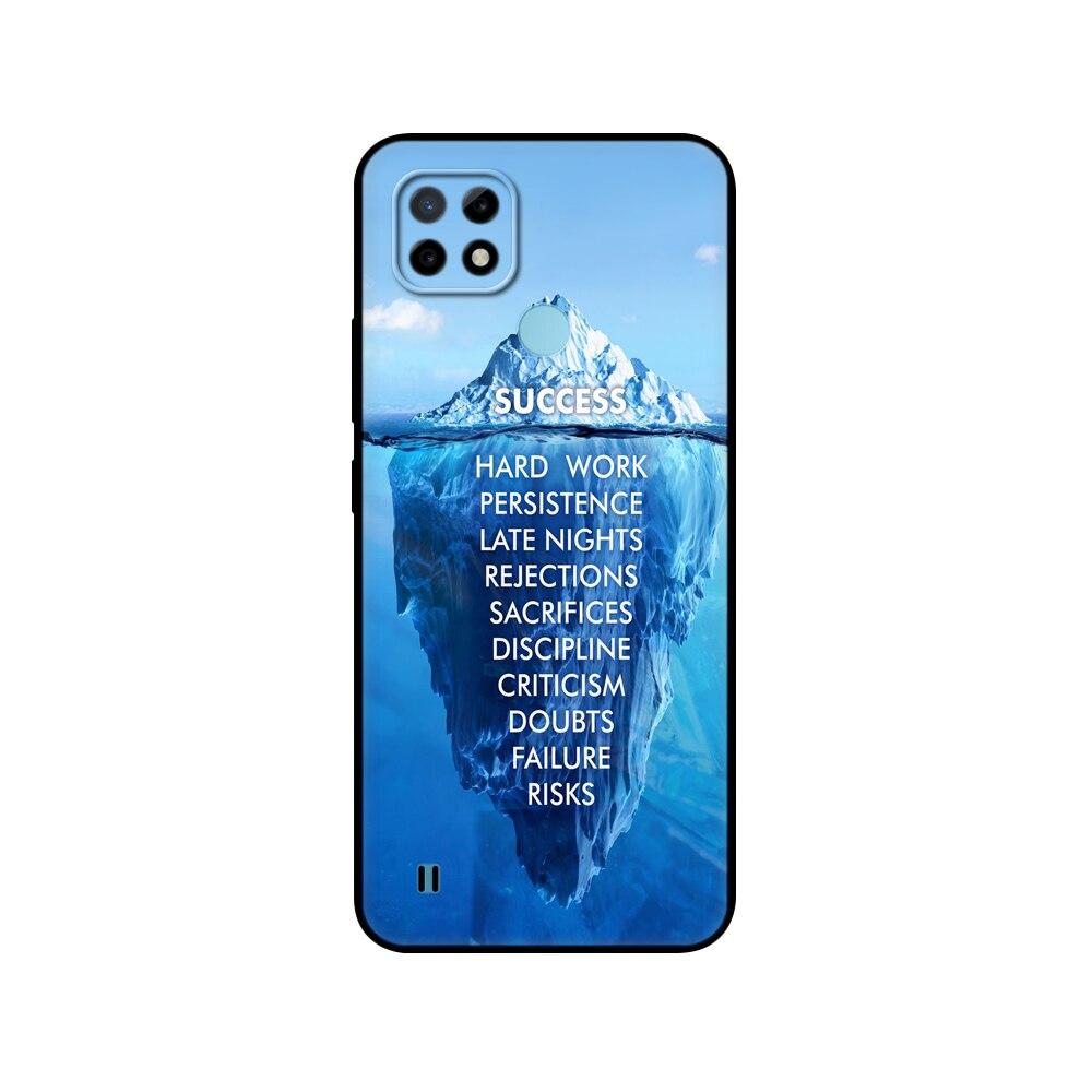 For Realme C21 Case Silicon Back For OPPO RealmeC21 C 21 Phone Covers 6.5" Funda RMX3201 Bumper Capa Etui Soft Black Tpu Case