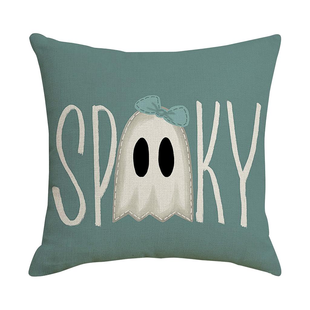 Halloween Pillow Cover Living Room Sofa Bedroom Pillow Single Sided Linen Pillow