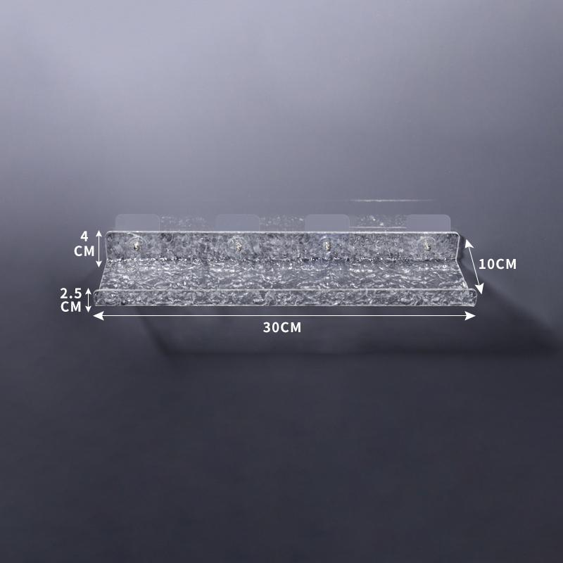 

Acrylic Corner Shower Caddy Shelf,Adhesive Wall Mounted Bathroom Shower Shelf Organizer for Kitchen Storage Cosmetic Organizer