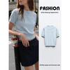 Za2024 Summer New Product Women's Clothes All-Matching Round Neck Short Sleeve Inserted Beads Rhinestone Knitting Sweater 9598073 406