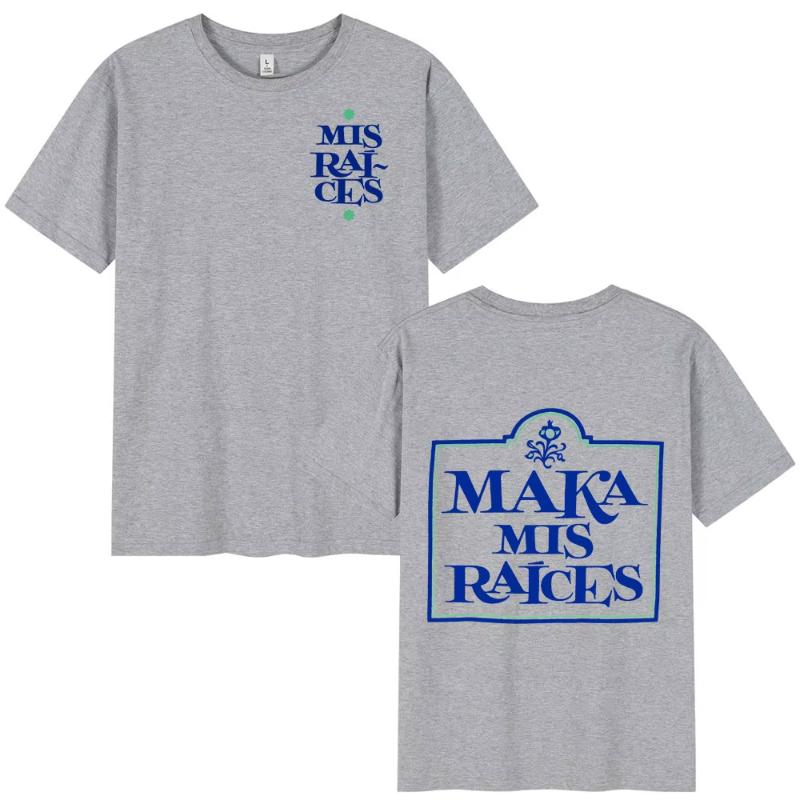 

Rapper Maka Mis Raíces 2025 Tour Merch T Shirts Unisex Women Fashion Vintage Tshirt Casual Cotton Short Sleeve T Shirt Streetwear 4XL