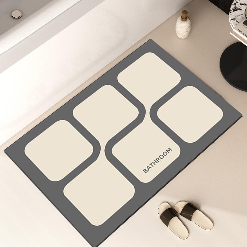 Bathroom Shower Room Moisture-wicking Mat Diatom Mud Mat Toilet Door Entry Cushion Restroom Fast-dry Non-slip Carpet