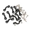 10pcs Nylon Bungee Deck Loops Tie Down Pad Eye with 20 Screws for Boat Kayak Deck Rigging Kit