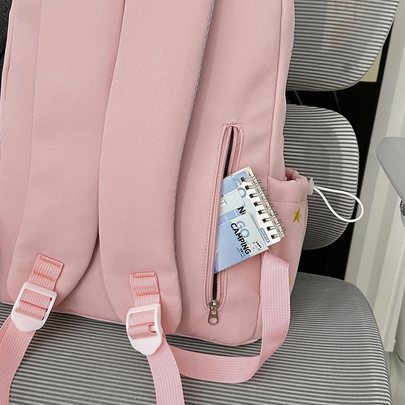 Large Capacity Student Schoolbag Women's Embroidered Computer Backpack Lightweight Backpack