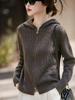 2025 Thickened Jacquard Knit Hooded Wool Cardigan: Women's Cable Knit Short Hoodie, Solid Color