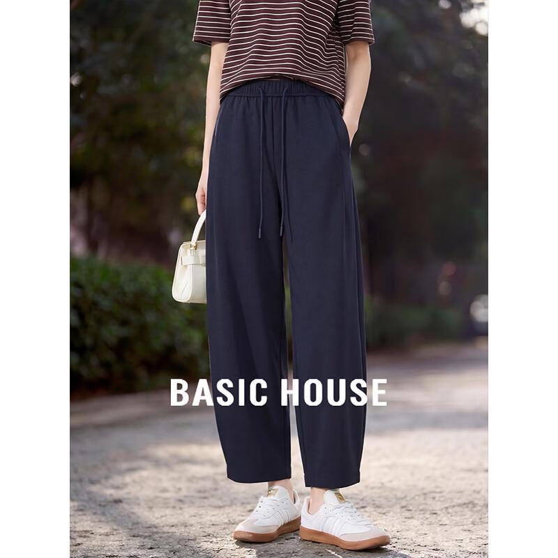 Basic House Women s High-Waist Drawstring Straight-Leg Casual Sweatpants 2XL