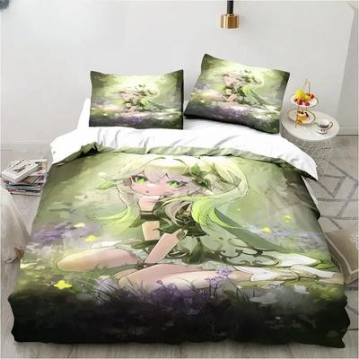 Genshin Impact Nahida Kawaii Schattig Comfortabel Dekbed Dekbedovertrek Kussensloop Beddengoed Set Kinderkamer Decoratie Huis Textiel