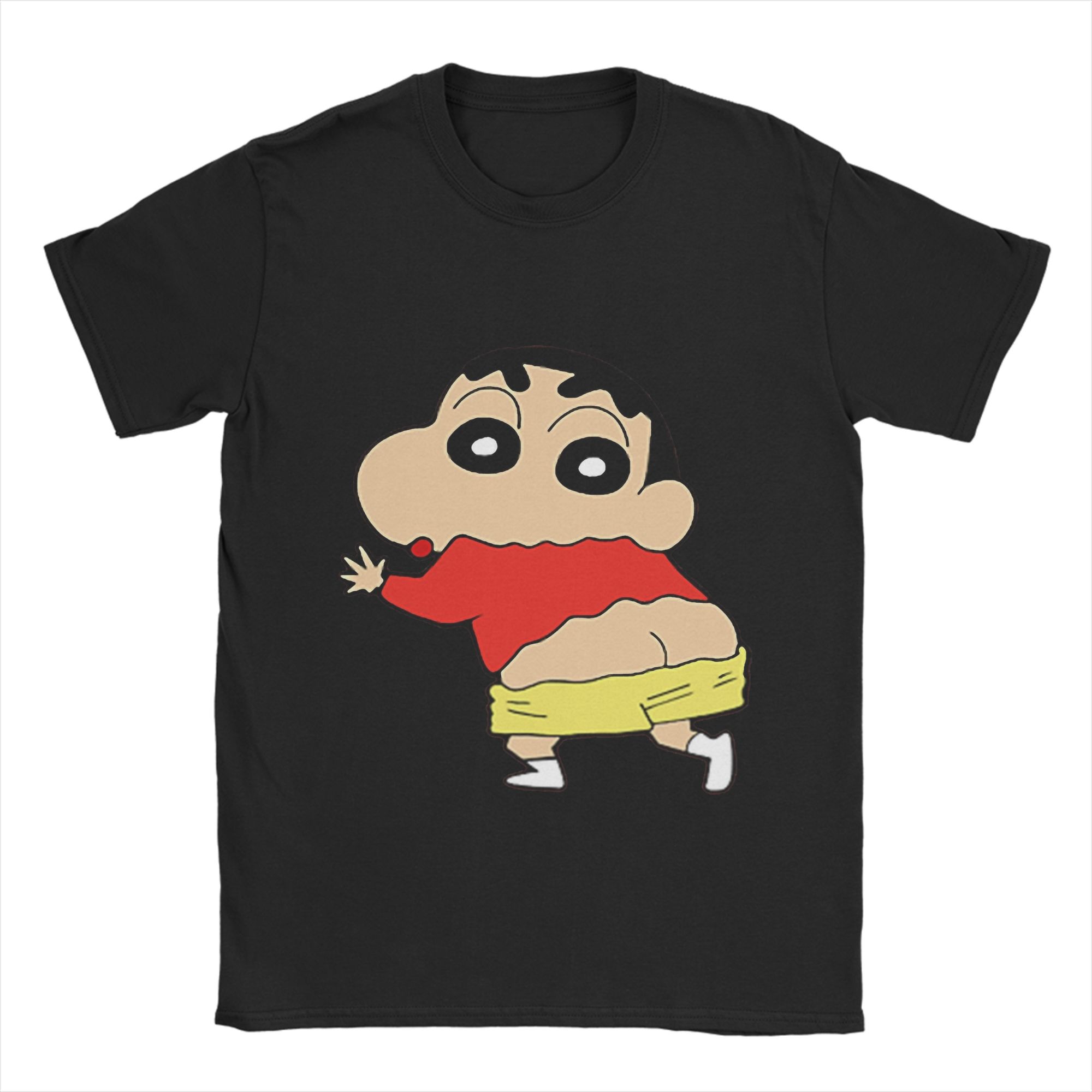 XIXI Fashion Crayon Shin-chan T-shirt Zomer 100% Katoen T-shirts Voor Mannen Vrije Tijd Casual T-shirt Korte Mouw Esthetische Kleding XL